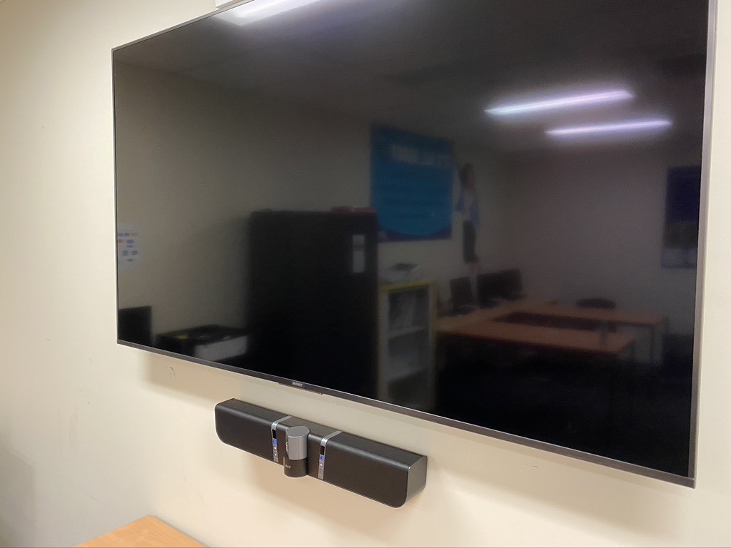 Wall mounted large screen tv